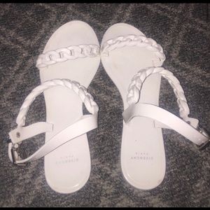 White sandals